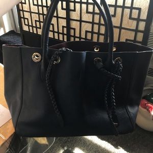 Cole Haan Navy Rope Shopper Handbag
